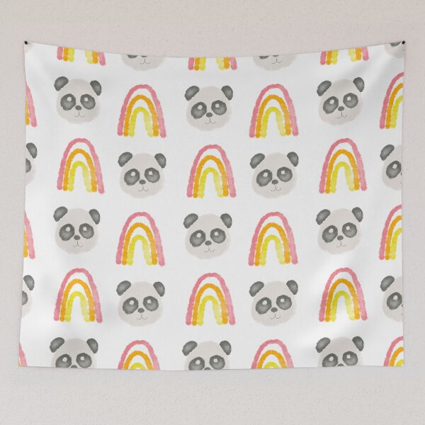Item preview, Pandas with Rainbows - 1000Pandas by Amanda Roos designed and sold by Amanda Roos.