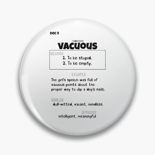 Item preview, December 9 Vacuous designed and sold by Square Root of Squid.