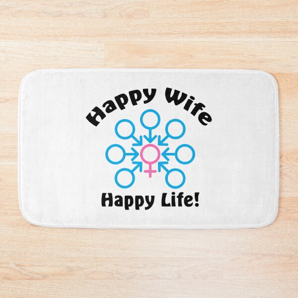 Artikelvorschau, Happy Wife, Happy Life Gangbang - Swinger-Lifestyle-Design entworfen und verkauft von swingersshop.