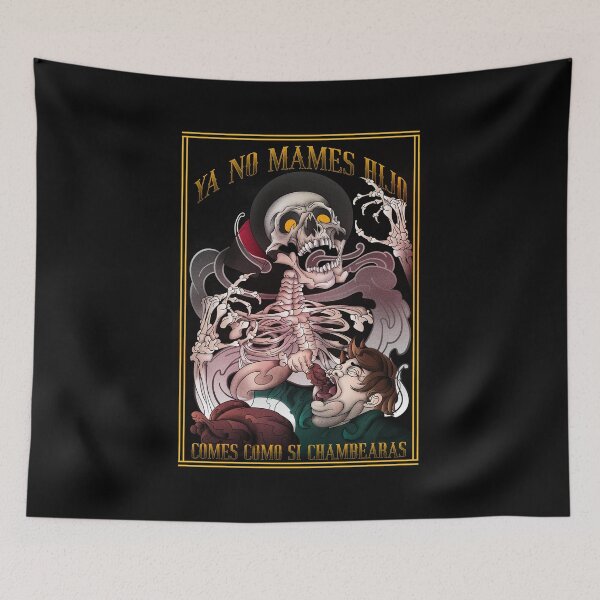 Item preview, skull meme ya no mames hijo comes como si chambearas designed and sold by cat poe.