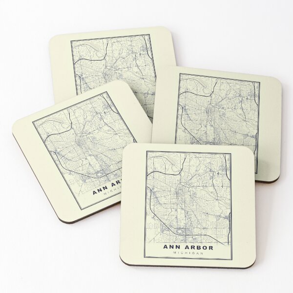Item preview, Minimalist Ann Arbor Map Inspired By Vintage Style designed and sold by Tamas Das.