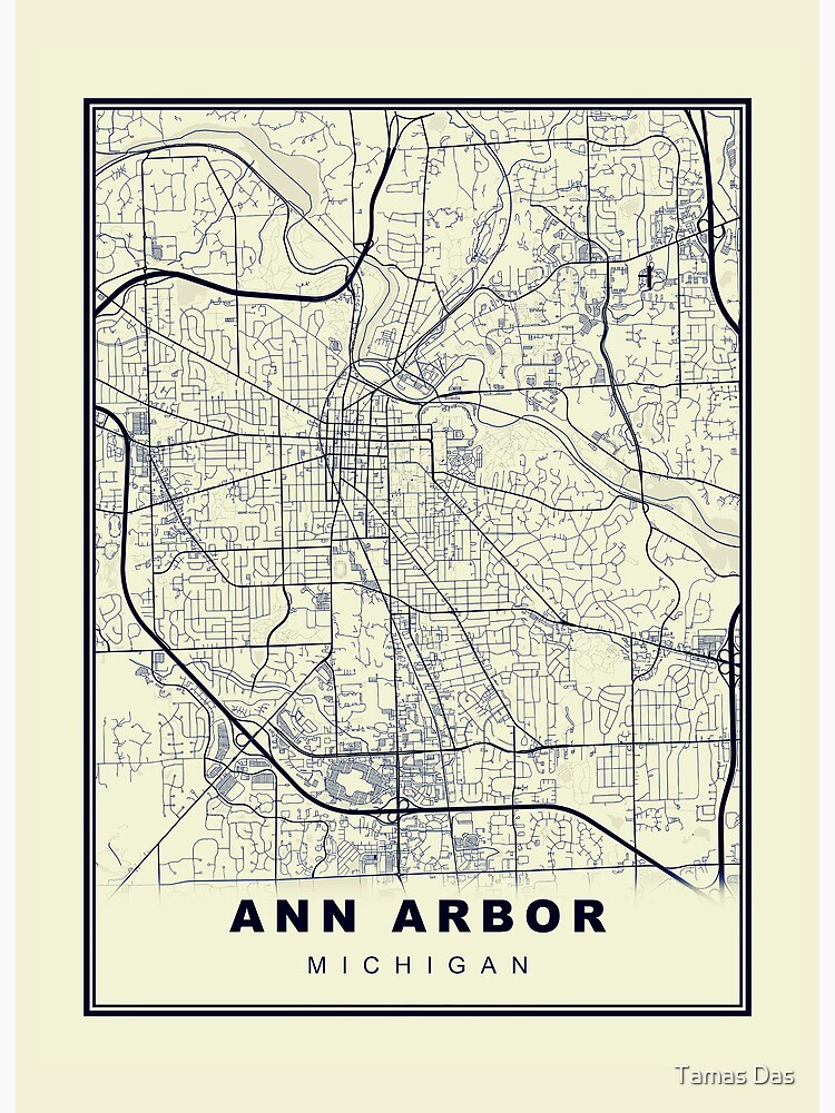 City Street Map Ann Arbor MI