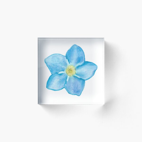 Forget me not Acrylic Block