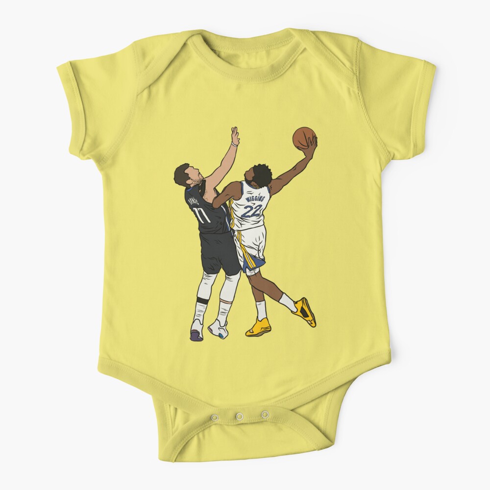 Andrew Wiggins Dunks on Luka Doncic Baby One-Piece for Sale by RatTrapTees