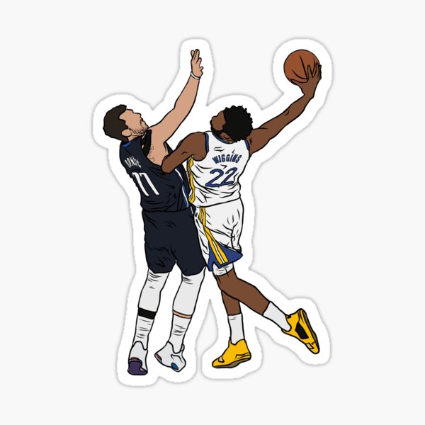 Andrew Wiggins Dunks On Luka Doncic Sticker For Sale By Rattraptees Redbubble 2064