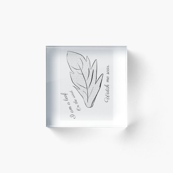Leaf on the wind 2 Acrylic Block