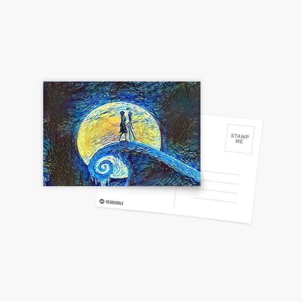 Vista previa del artículo con la obra «La noche estrellada de Jack y Sally», diseñado y vendido por Shannon Doney.
