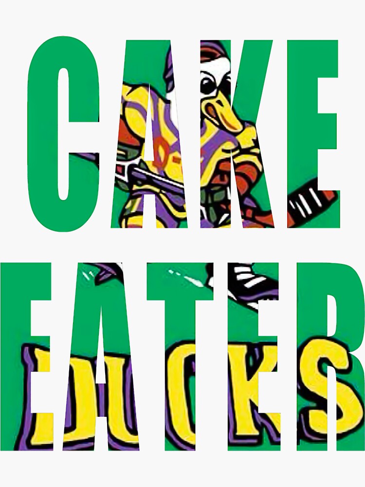 "Mighty Ducks Cake Eater" Sticker by Ridaabrera Redbubble