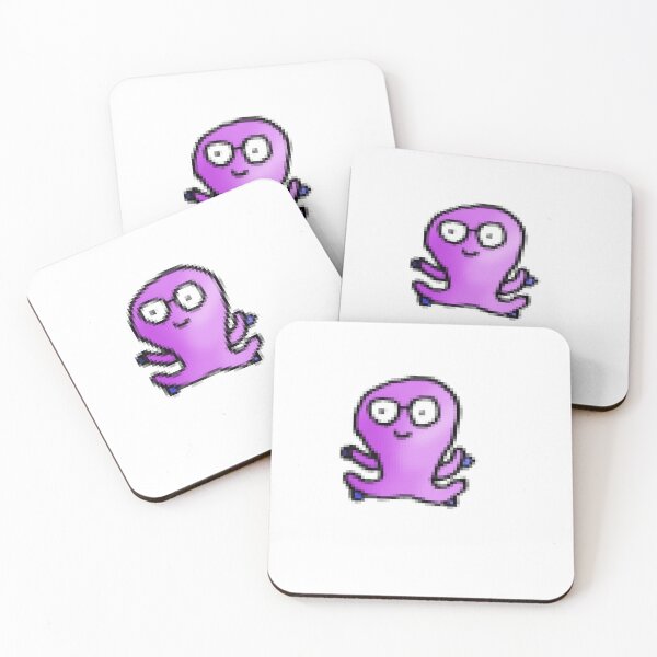 Item preview, Nerdy pixel octopus  designed and sold by Coffeemerc117.