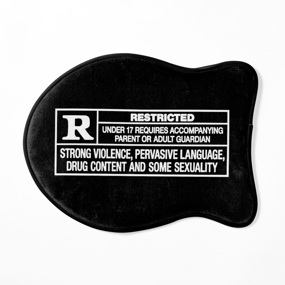 Rated R Restricted Funny Logo Television Movies & Sarcastic 