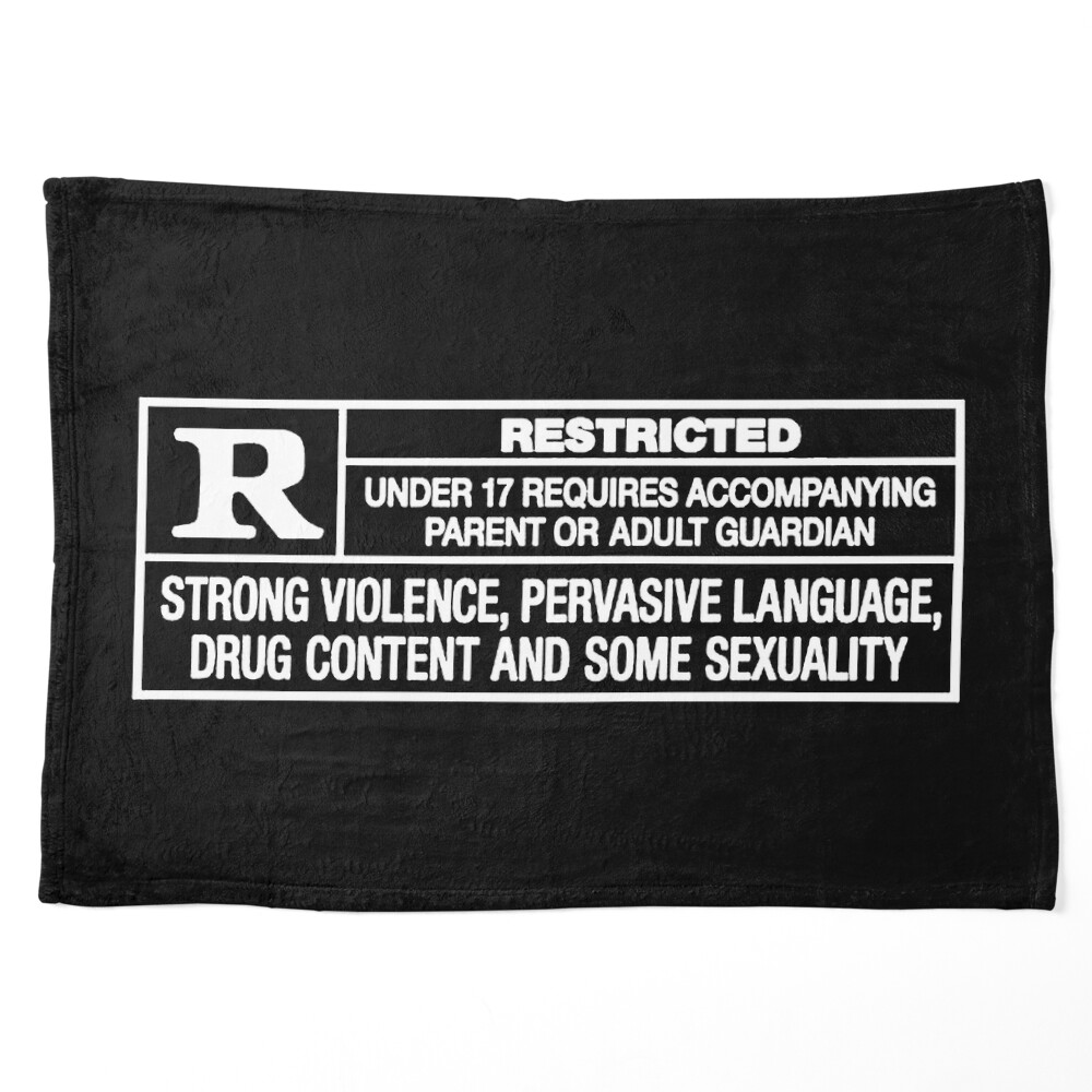 Rated R Restricted Funny Logo Television Movies & Sarcastic 