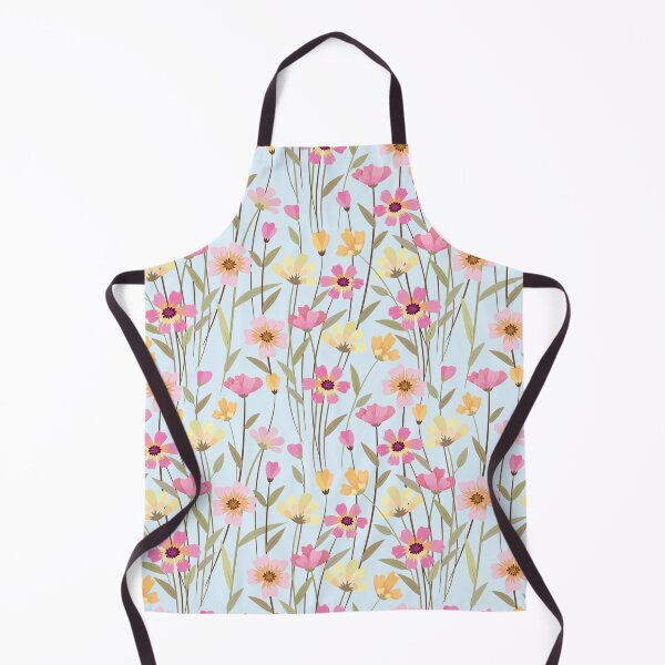 Item preview, Field of pretty pastel flowers: pinks and yellows designed and sold by Becky Hunter.