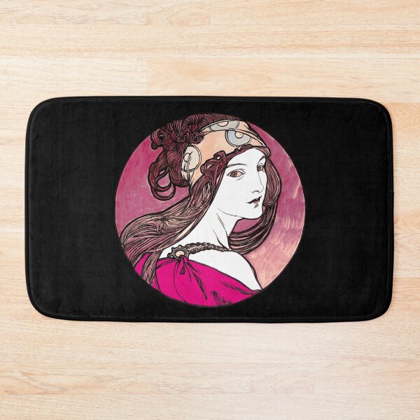Item preview, Vitral rosa Art Nouveau de Alphonse Maria Mucha,alfons mucha,mucha alphonse art, designed and sold by Tamas Das.