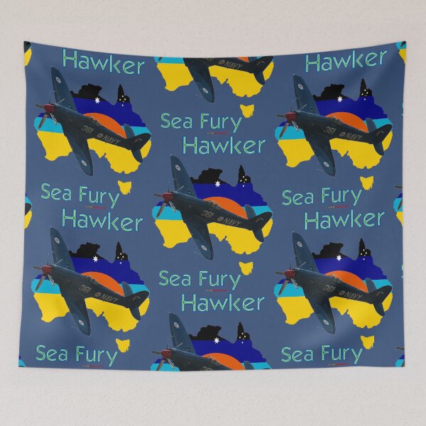 Item preview, Australia Map Design - Hawker Sea Fury, Australia 2011 designed and sold by muz2142.