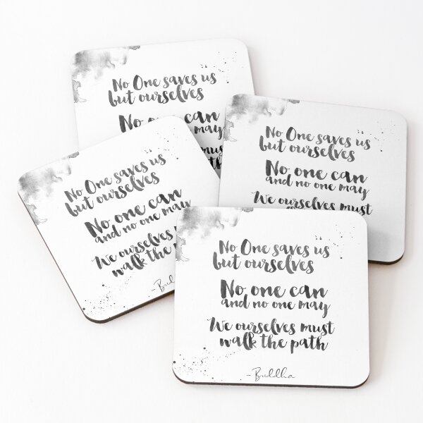 Item preview, No One Saves Us But Ourselves - Quotes From Buddha On Life designed and sold by Buddhaport.