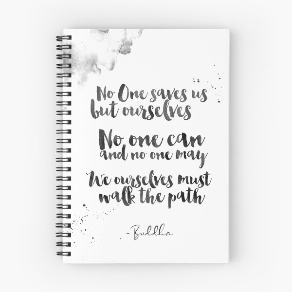 Item preview, No One Saves Us But Ourselves - Quotes From Buddha On Life designed and sold by Buddhaport.