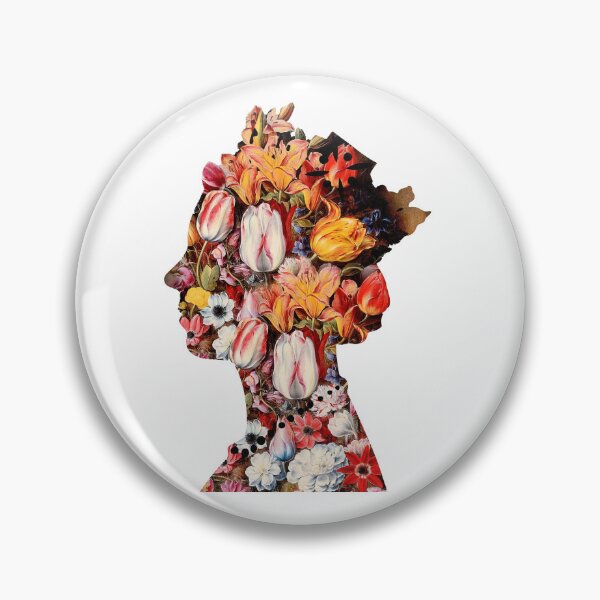 Item preview, Queen, Jubilee, Flowers Collage Portrait Royal Abstract Art Queen,Qeen art designed and sold by Glenclo1.