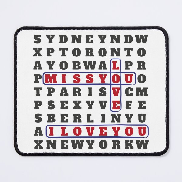 Item preview, i love you crossword funny word word puzzles designed and sold by quickkaart.