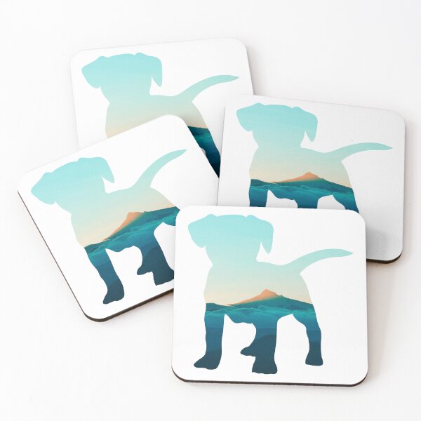 Item preview, Colorful Mountain Sky Sunset Dog | Cute Puppy designed and sold by BopleDesigns.