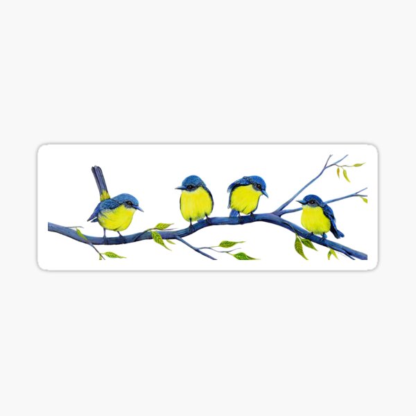 Item preview, All in a Row - Yellow Robins designed and sold by Linda Callaghan.