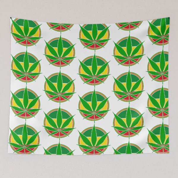 Item preview, Rastafari Weed Cannabis Leaf Art designed and sold by designandclouds.