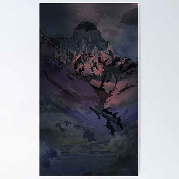 Item preview, Beautiful mountains at night designed and sold by ArtNaomiViki.