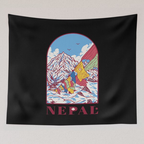 Item preview, Nepal Himalayan Mountain Prayer Flags  designed and sold by osborange.
