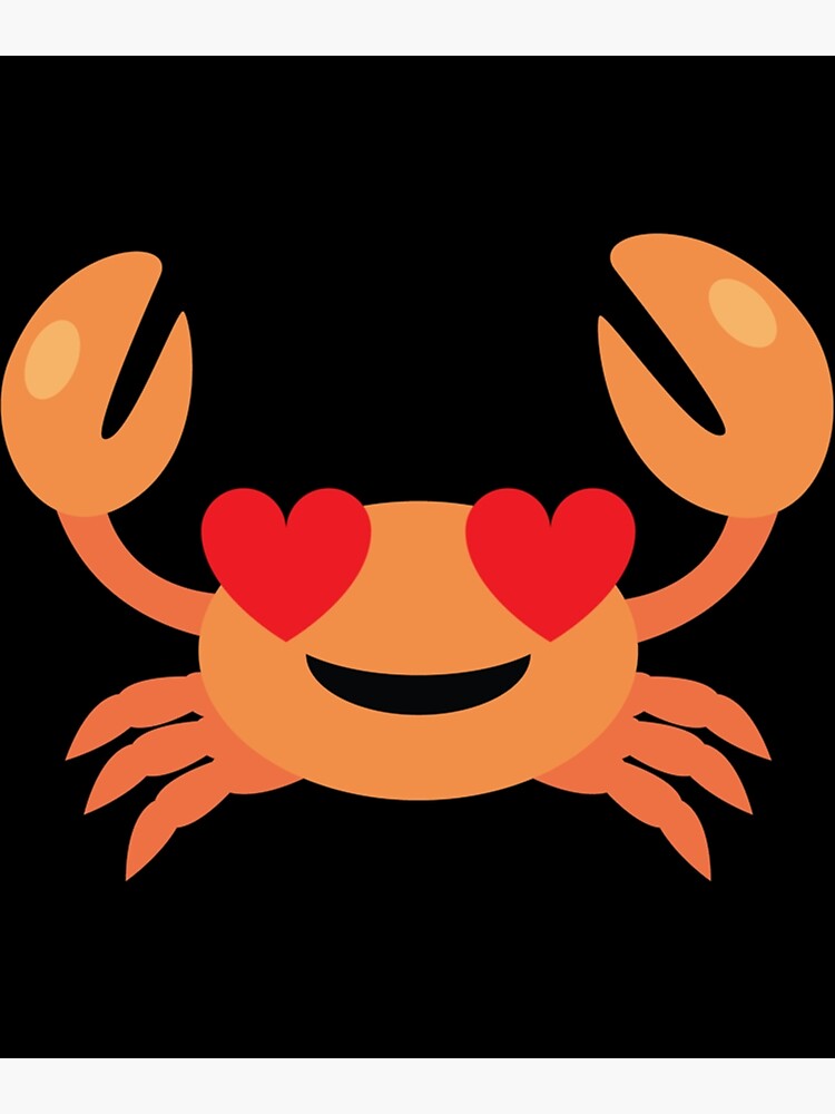"Crab Emoji Classic " Poster for Sale by glodomoussag Redbubble