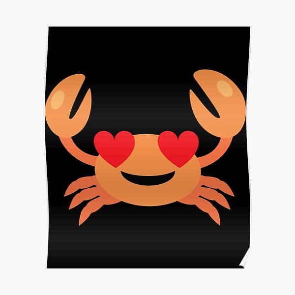 "Crab Emoji Classic " Poster for Sale by glodomoussag Redbubble
