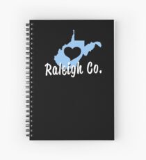 Raleigh County, WV Heart Shirt Spiral Notebook