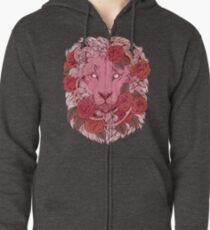 Lion of Roses Zipped Hoodie