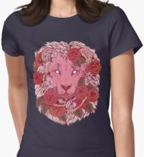 Camiseta entallada para mujer León de rosas