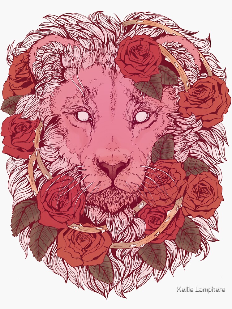 roses in the mouth of the lion