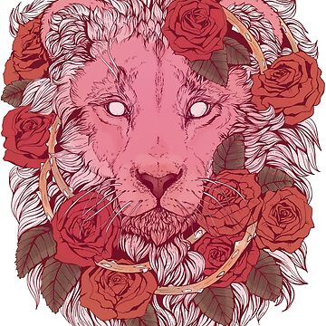 Artwork thumbnail, Lion of Roses by plaguedog