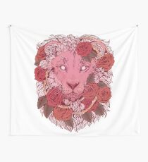 Tela decorativa León de rosas