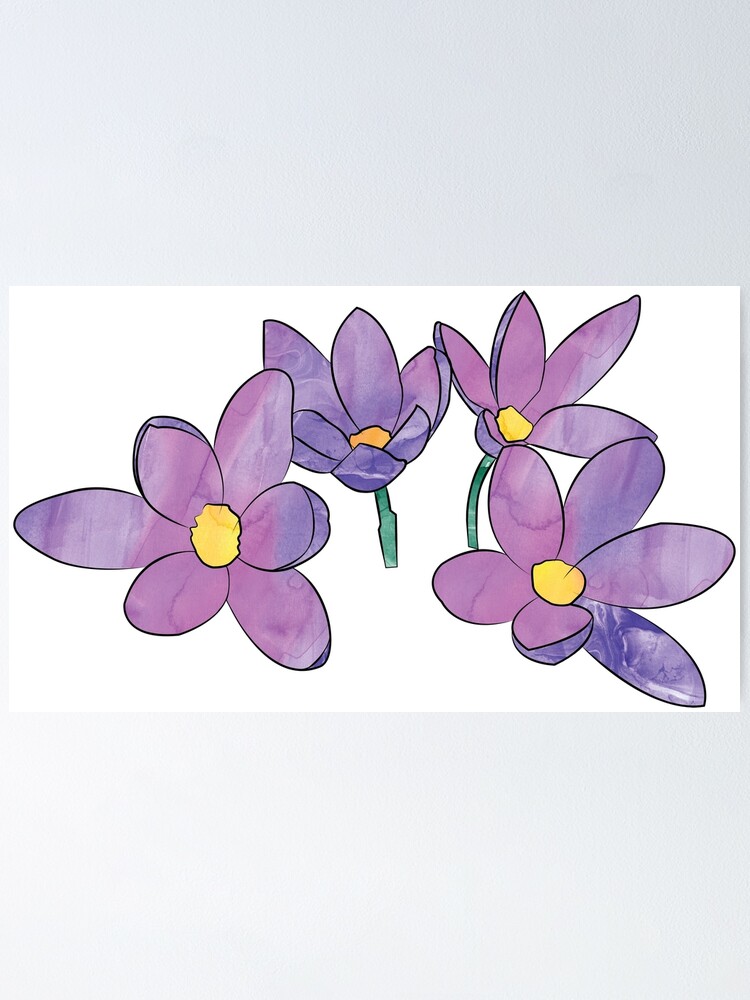 Póster «Flores moradas» de berwies | Redbubble