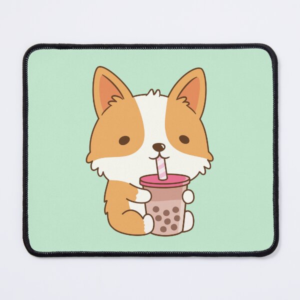 Item preview, Cute Corgi Drinking Bubble Tea designed and sold by rustydoodle.