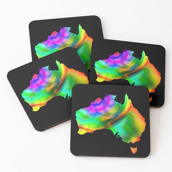 Item preview, Dramatic color abstract on Australia map designed and sold by DopeDesign111.
