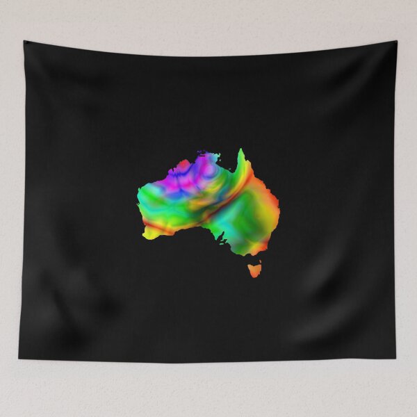 Item preview, Dramatic color abstract on Australia map designed and sold by DopeDesign111.