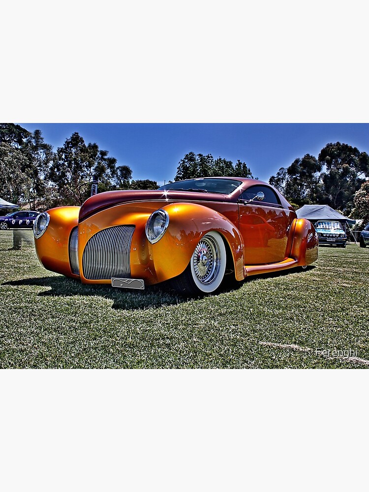 "Lincoln Zephyr hot rod in gold" Poster for Sale by Ferenghi Redbubble