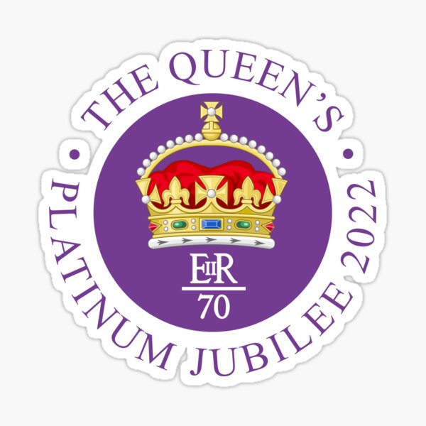 "The Queens Platinum Jubilee Crown" Sticker for Sale by