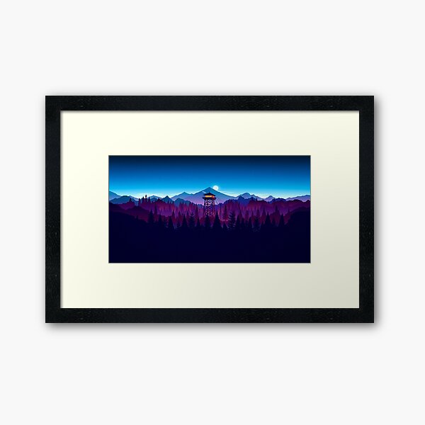 Firewatch Background Framed Art Print By Mollie2278 Redbubble