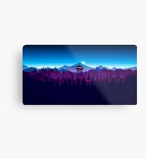 Firewatch Nighttime Art Design - 4k Metal Print