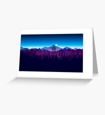 Firewatch Nighttime Art Design - 4k Greeting Card