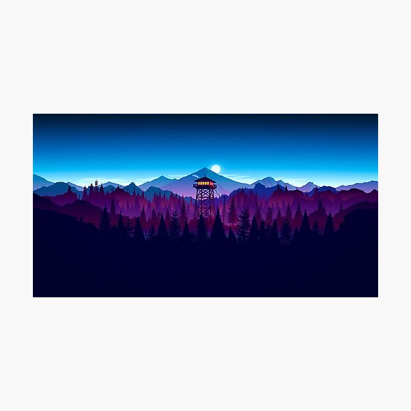 Item preview, Firewatch Nighttime Art Design - 4k designed and sold by Colxbat.