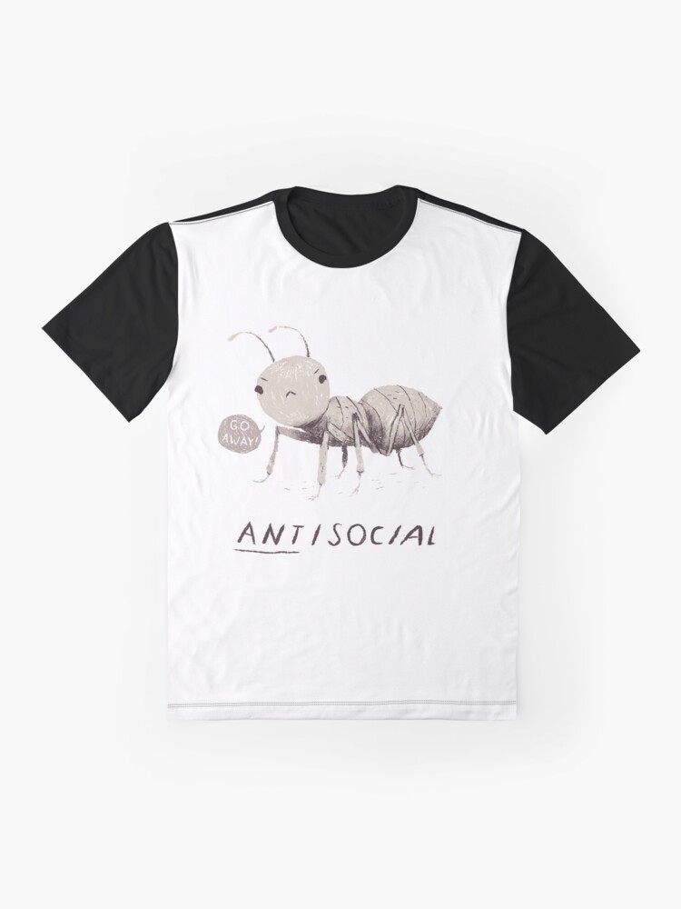 Thumbnail 4 of 5, Graphic T-Shirt, ant-isocial designed and sold by louros.