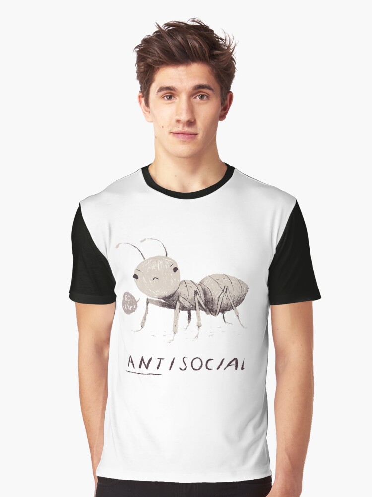Thumbnail 1 of 5, Graphic T-Shirt, ant-isocial designed and sold by louros.