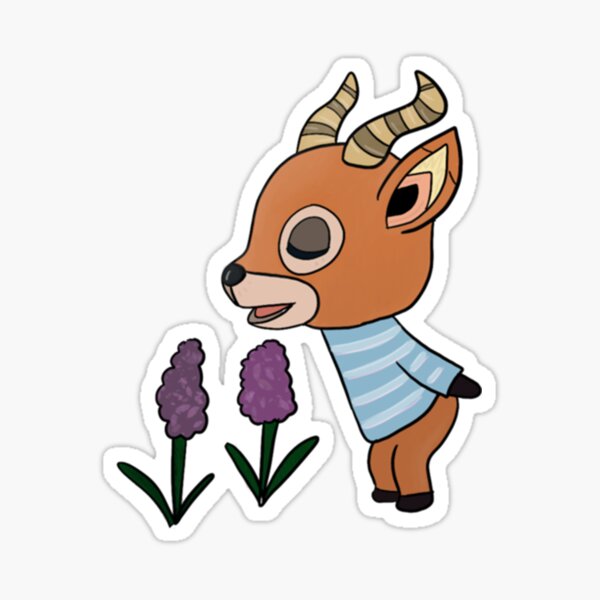 beau sniffing flowers Sticker