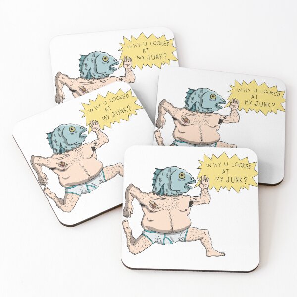 Item preview, FISHMAN - WHY YOU LOOKED AT MY JUNK? designed and sold by kurokitsuneart.