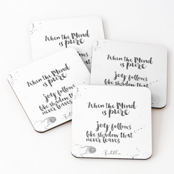 Item preview, When The Mind Is Pure - Joy Follows Like Shadow That Never Leaves - Quotes From Buddha About Peace designed and sold by Buddhaport.